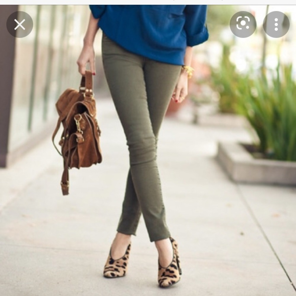 7 for all Mankind olive green jeans